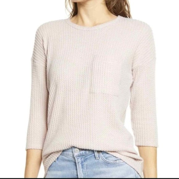 NWT BOBEAU Thermal Pocket Tunic Blush Pink SZ XS - Picture 2 of 5